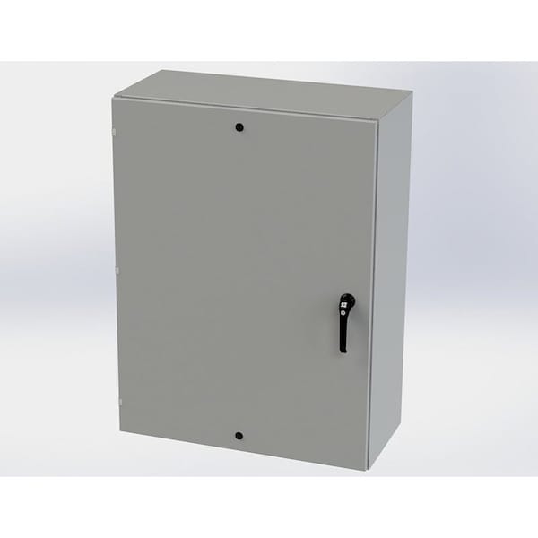 Saginaw Control & Engineering 1/4 Turn Latch, 3 Point Latch with Padlock/Keylock Handle Electrical Enclosures, 48 in H, 16 in D SCE-48EL3616LPPL - main